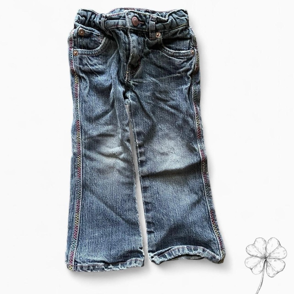 Levi's Kids Blue Denim Jeans with Rainbow Stitching